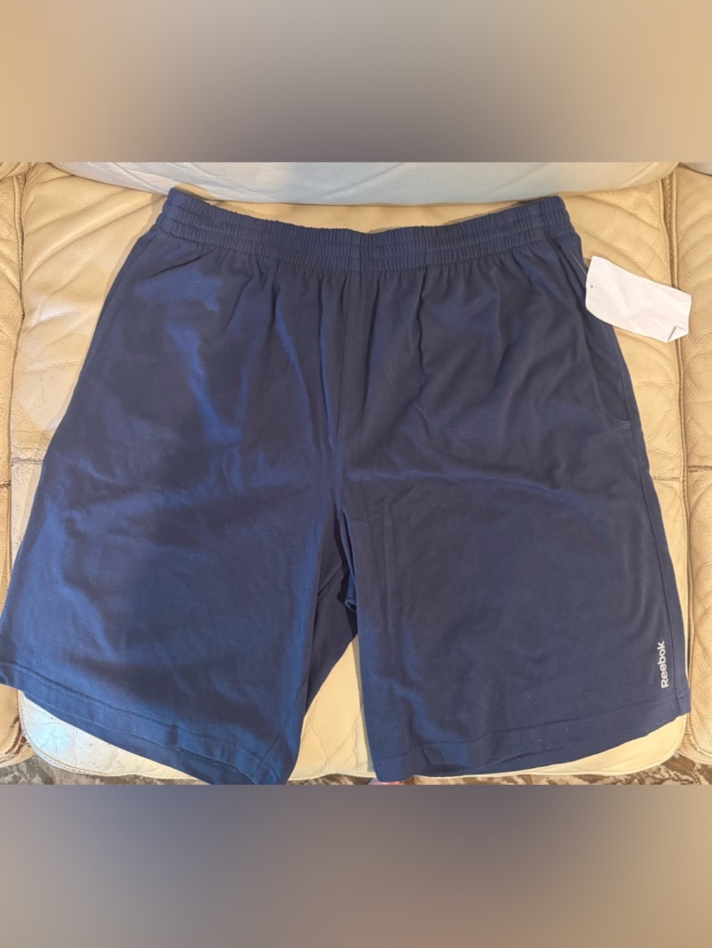 Reebok Men's Navy Blue Athletic Shorts